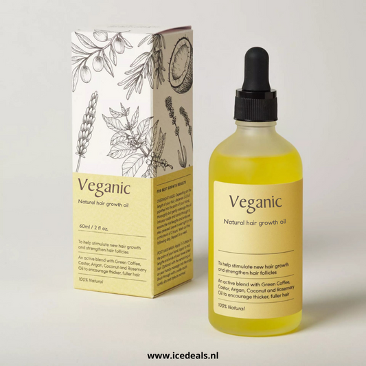 Veganic Natuurlijke Haargroei-olie - (1+1 Gratis)